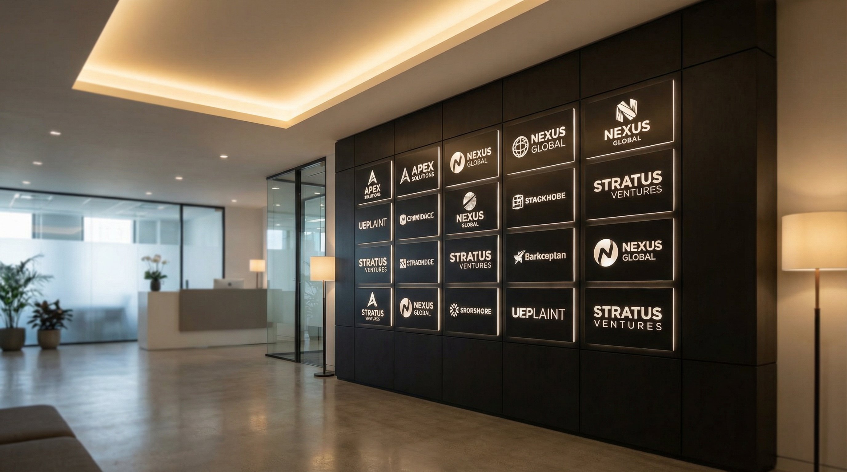 小马拉大车合作品牌Logo墙